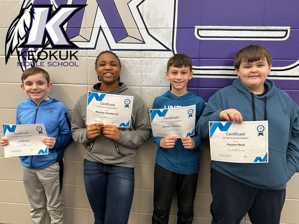 KMS held sixth grade Math Bee Keokuk Community School District